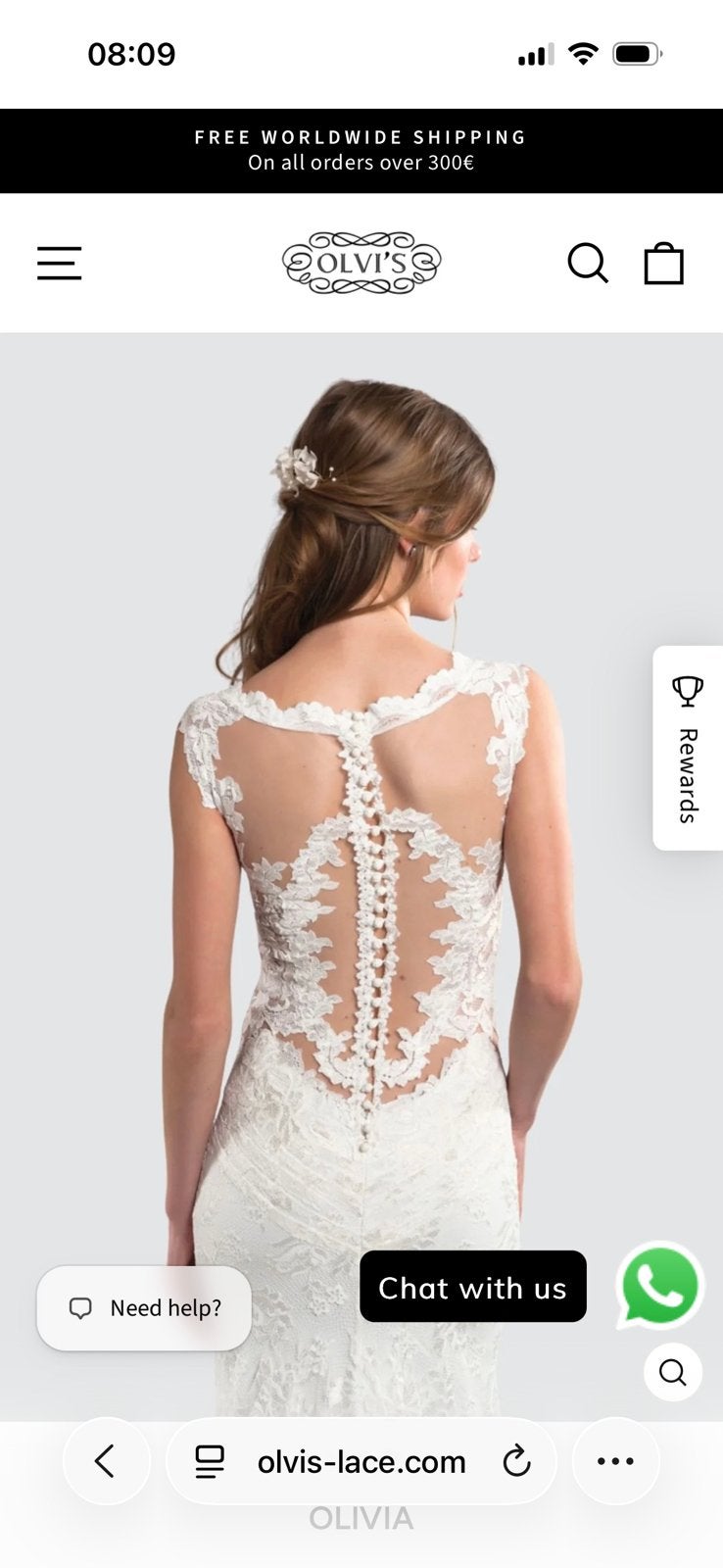 Trouwjurk Olvi’s, Kleding | Dames, Trouwkleding en Trouwaccessoires, Ophalen, Zo goed als nieuw, Beige, Trouwjurk