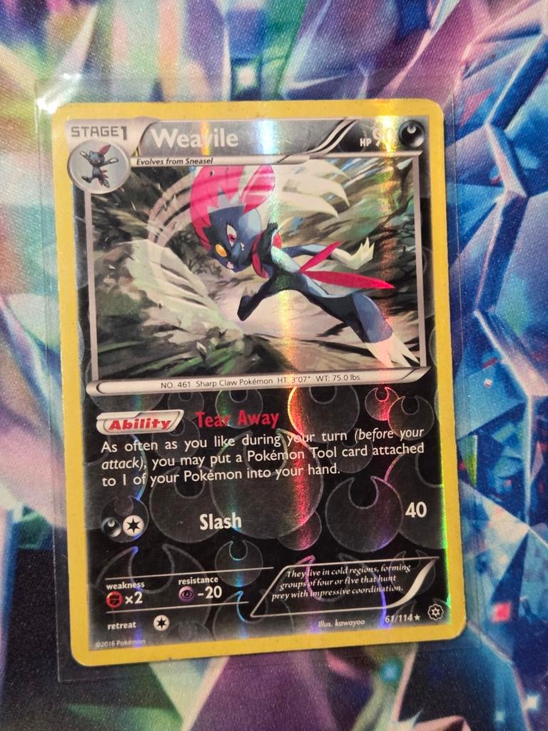 Weavile Reverse Holo 61/114, Ophalen of Verzenden, Zo goed als nieuw