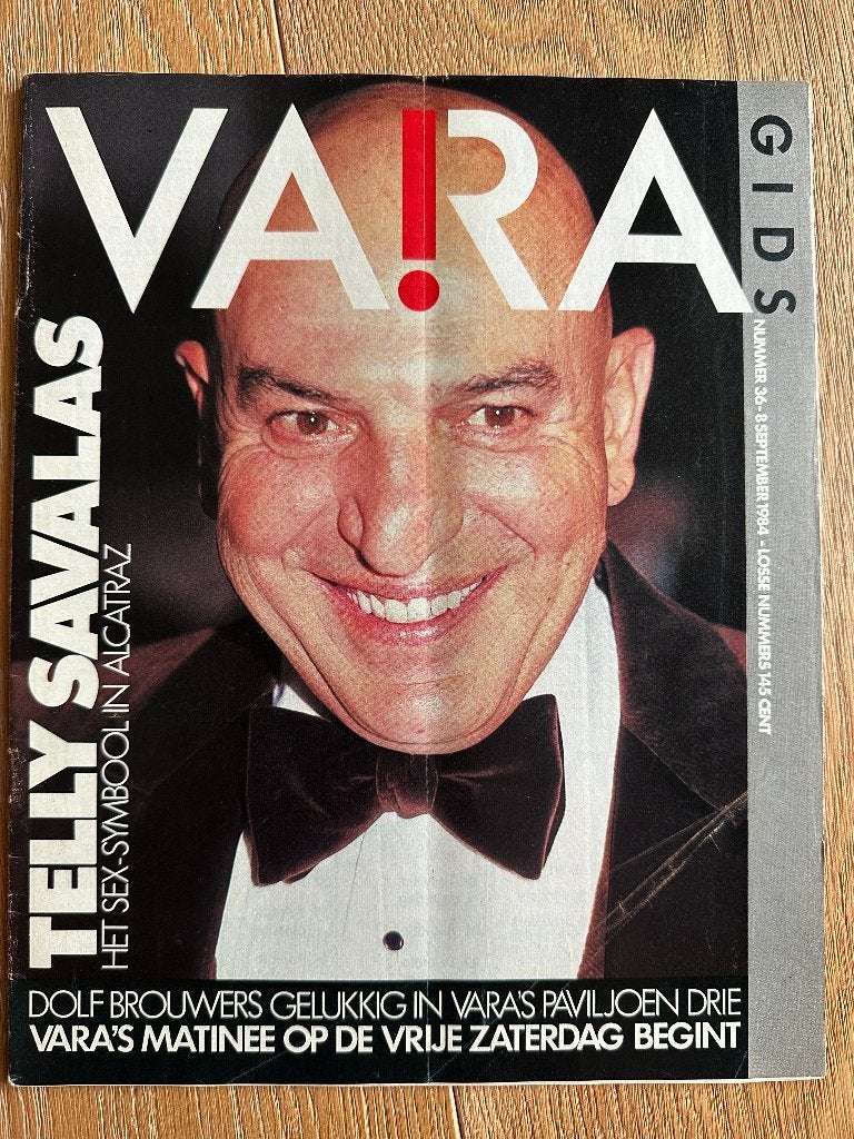 VARA Gids 8 sept 1984, Telly Savalas, Dolf Brouwers, Sade, Ophalen of Verzenden, Gelezen, Muziek, Film of Tv