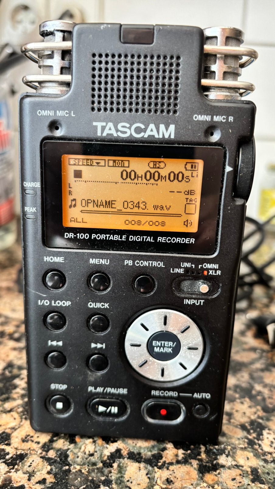 Tascam DR-100 recorder. Compleet, Ophalen of Verzenden, Zo goed als nieuw, Audio