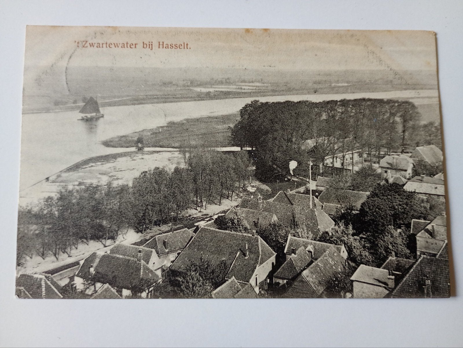 Hasselt Zwartewater 1916, Verzamelen, Ansichtkaarten | Nederland, Ophalen of Verzenden, Voor 1920, Gelopen, Overijssel