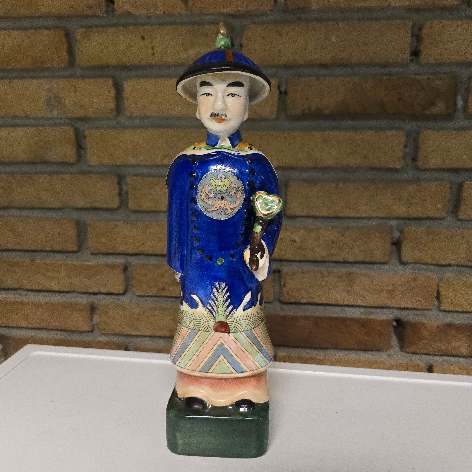 Groot Chinees beeld, Chinees porselein, Chinese keizer, Ophalen of Verzenden