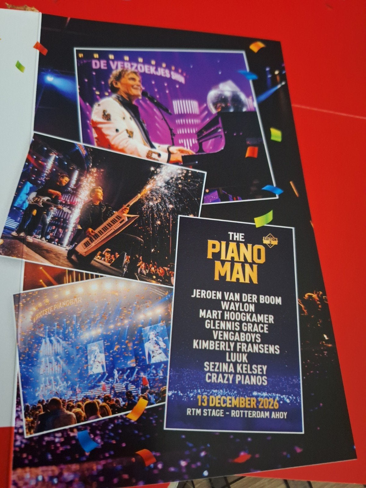 Pianoman..13 december  Rotterdam ahoy 4kaarten!, Drie personen of meer