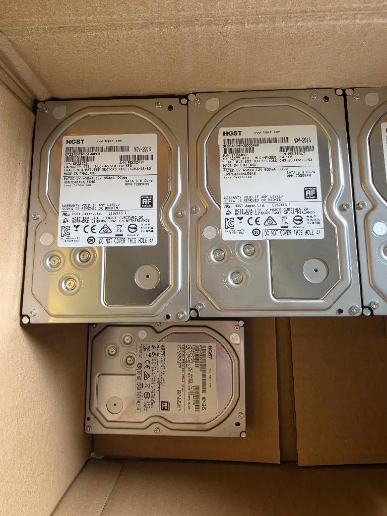 Partij 15x | HGST | 4TB HDD | 3.5 inch | 7200 RPM | Garantie, Computers en Software, Harde schijven, Intern, Ophalen of Verzenden