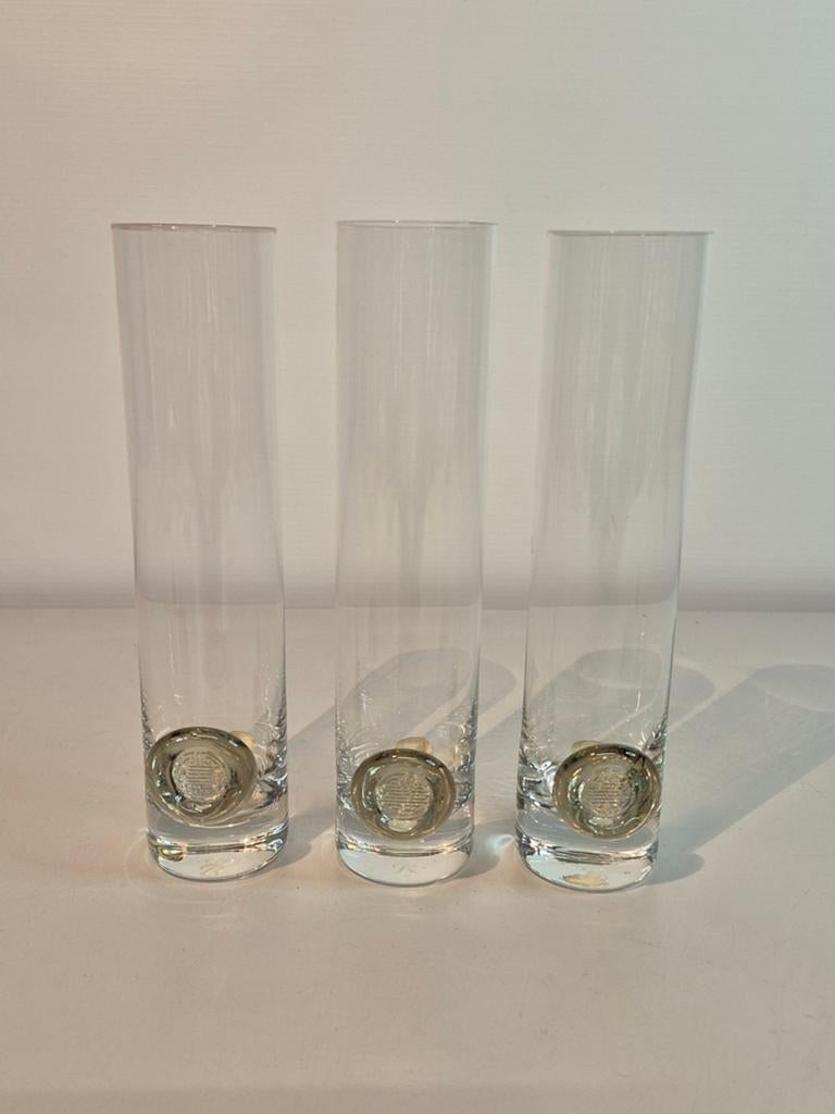 Set van 3 Aziatische Rosenthal 'shou' kristallen bier glazen, ., Overige typen, Rosenthal, Ophalen of Verzenden