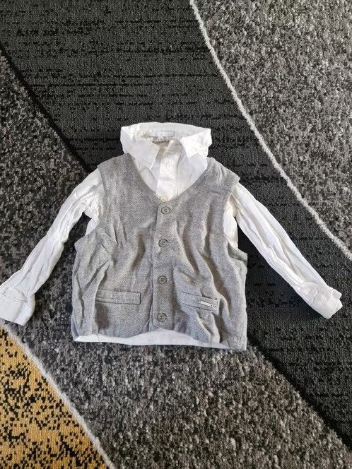 Overhemd met gilet Maat 86 h3, Gymp, Onbekend, Ophalen of Verzenden, Zo goed als nieuw