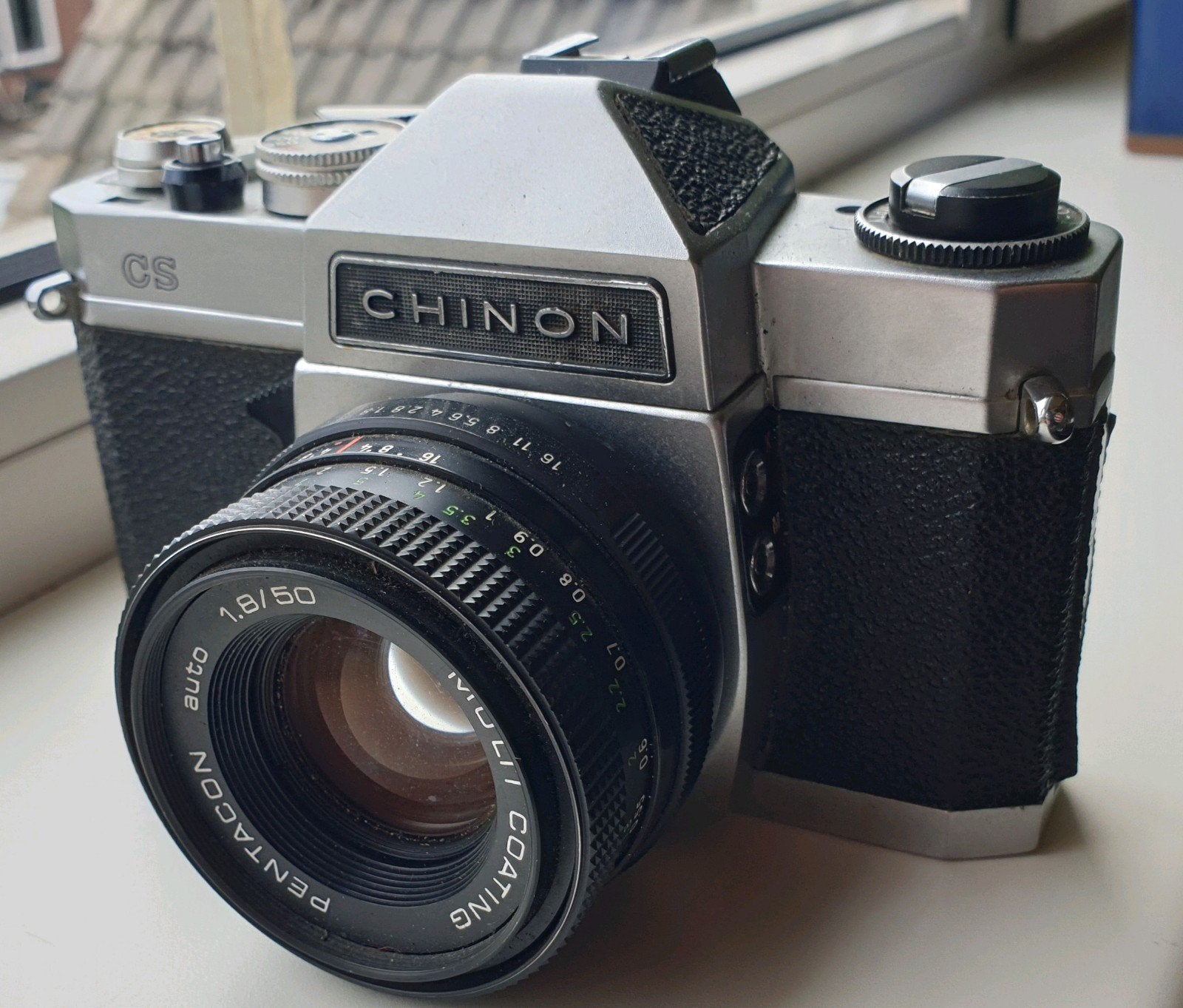 Chinon CS fototoestel,, Ophalen of Verzenden, Gebruikt, Spiegelreflex, Overige Merken