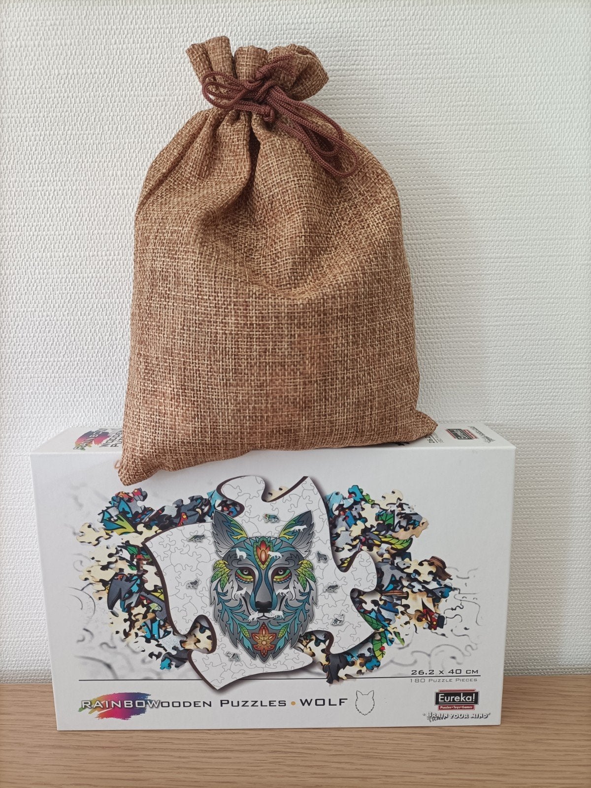 Houten puzzel wolf - Rainbow Wooden Puzzles, Ophalen of Verzenden, Zo goed als nieuw