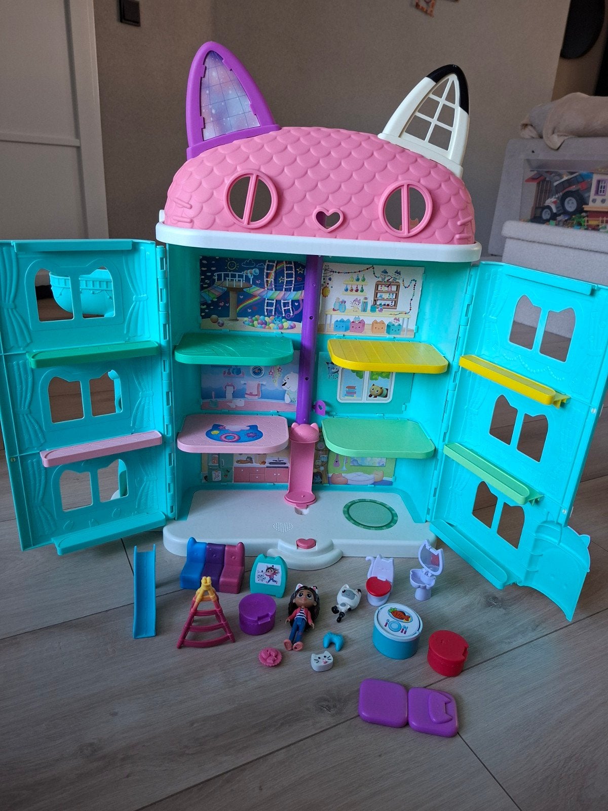 Gabby's Poppenhuis Compleet met Extra Kamers & Auto, Ophalen