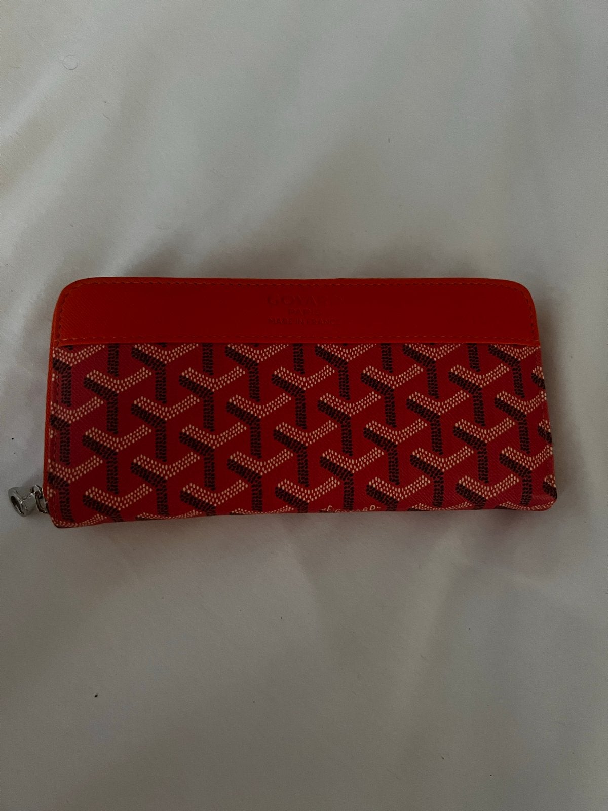 Goyard-achtig patroon beurs, Ophalen of Verzenden, Gebruikt, Rood, Overige merken