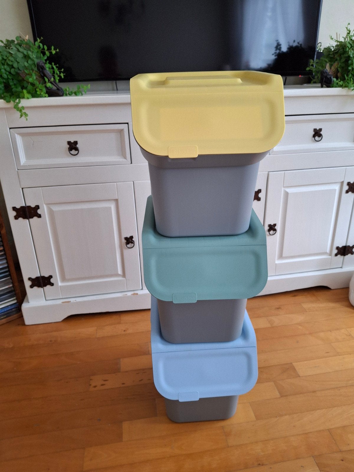 3x 20 l stapelbare opbergboxen, Ophalen, Minder dan 40 cm, Doos, Minder dan 35 cm
