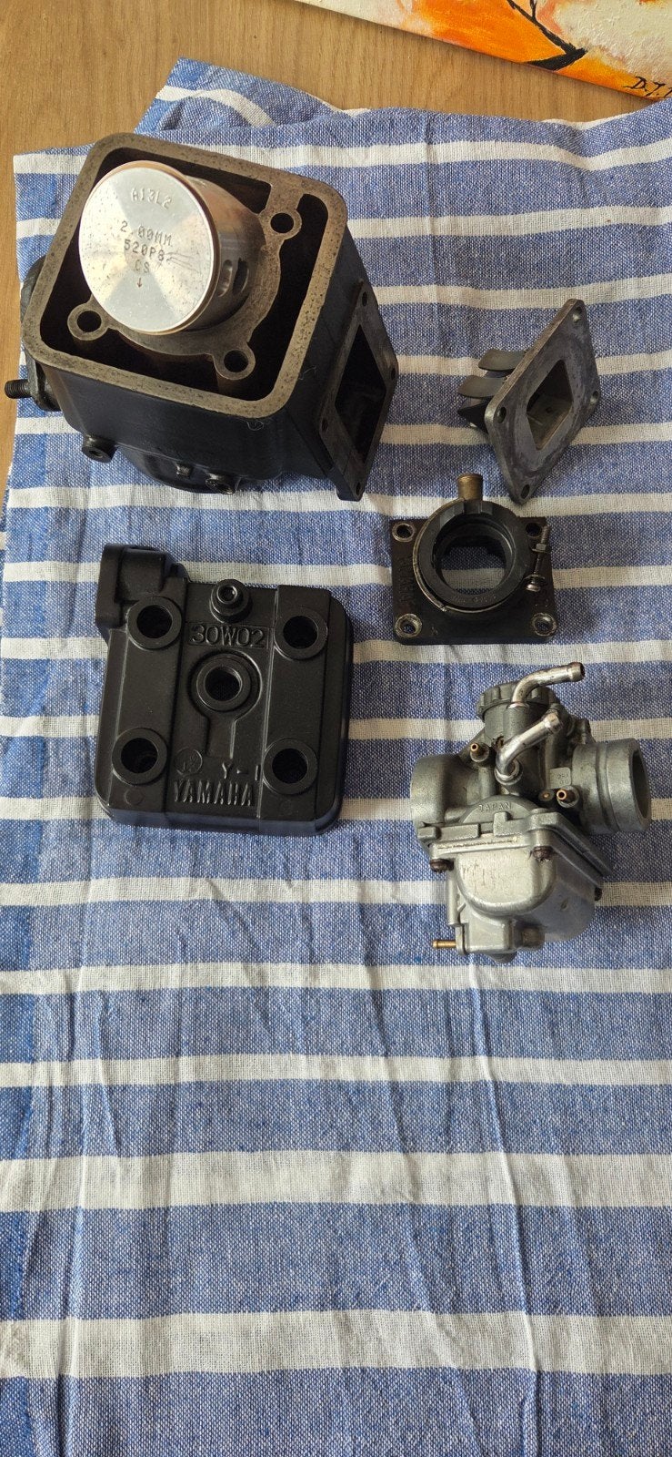 Cilinder Yamaha DT 80 LC RD met carburateur en zuiger, Ophalen of Verzenden, Gebruikt