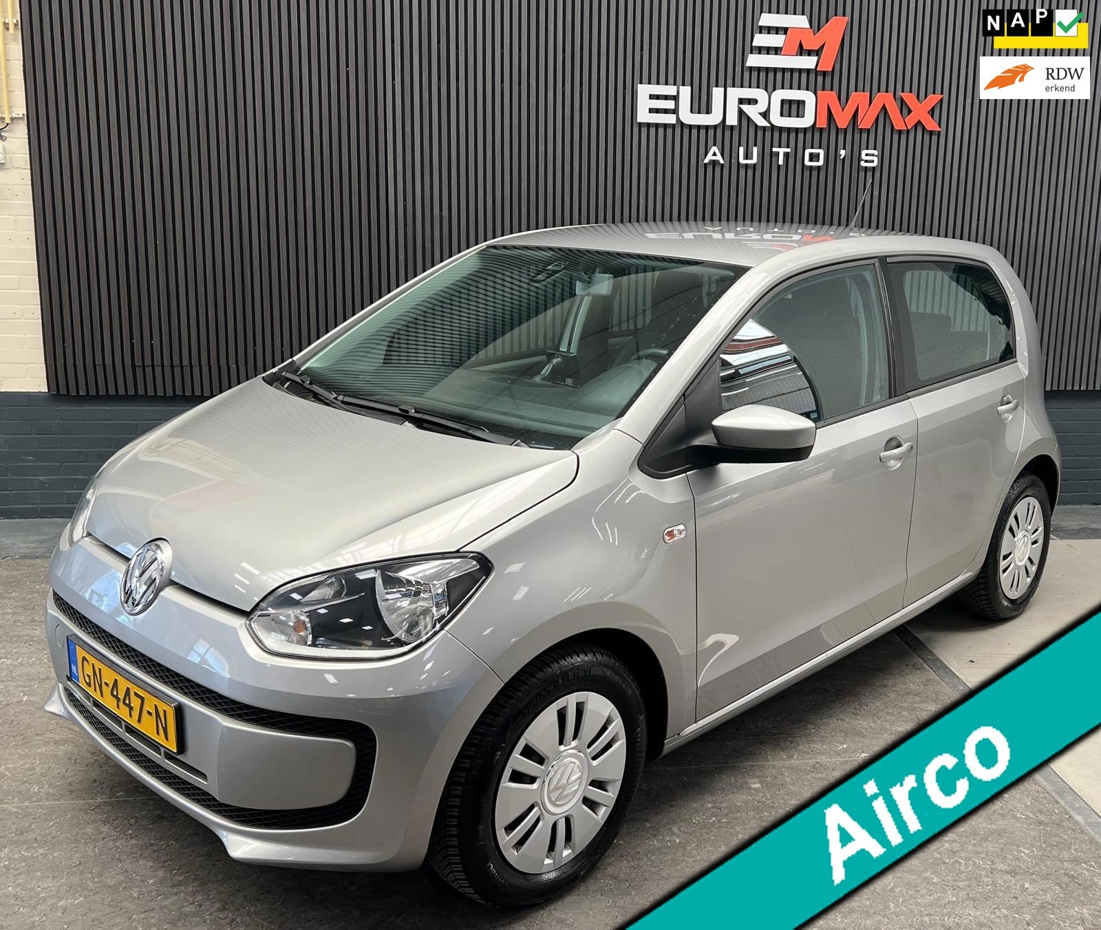 Volkswagen Up! 1.0 move up! 1e Eigenaar - NAP - Airco - Kopp, Auto's, Volkswagen, Voorwielaandrijving, Dealer onderhouden, Stof