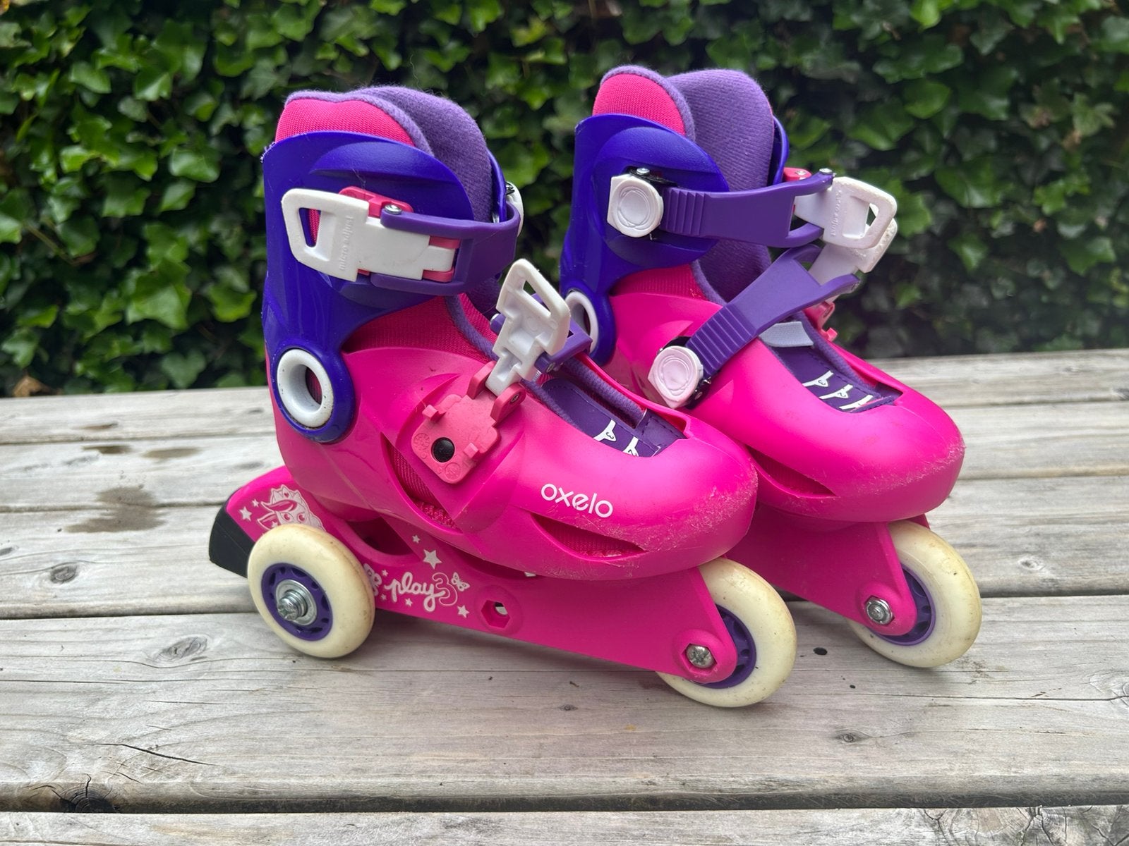 Oxelo Kinderskates Play3 - maat 26-28, Kinderen en Baby's, Speelgoed | Buiten | Rolschaatsen, Ophalen, Kinderen, Verstelbaar, Gebruikt