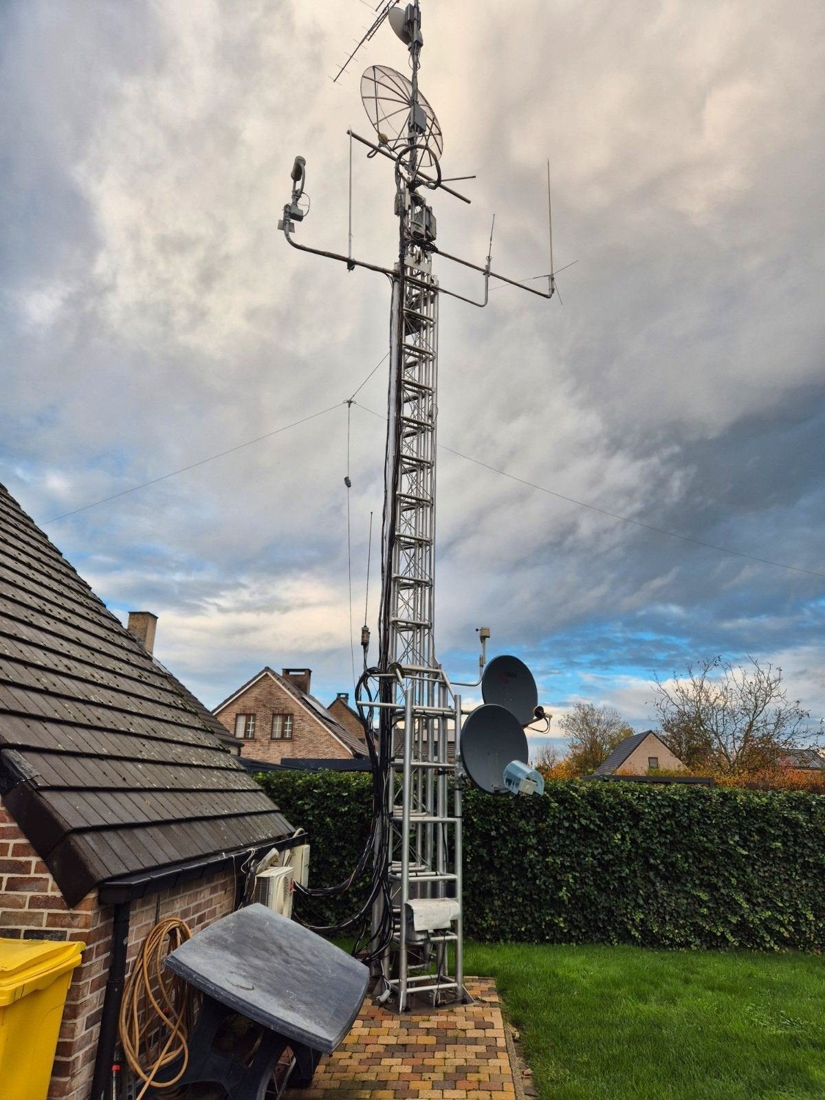 gezocht antennemast  bijzen uitschuifbaar, Telecommunicatie, Ophalen, Gebruikt, Mast