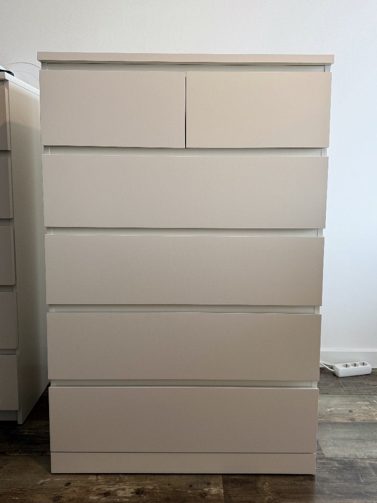 IKEA MALM ladekast 6 laden wit – nette staat, Ophalen, Gebruikt, 5 laden of meer, 50 tot 100 cm