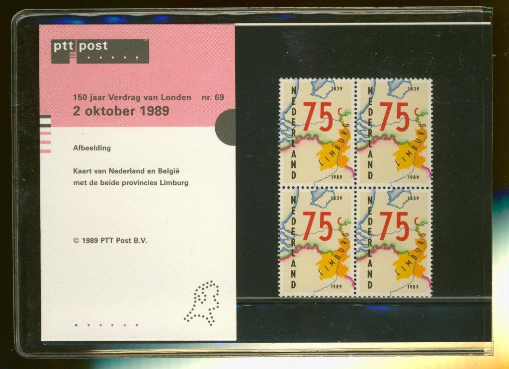 PTT Post Postzegelmapje M69 1434 150 jaar postzegel p-69 jdu, Postzegels en Munten, Postzegels | Nederland, Ophalen of Verzenden