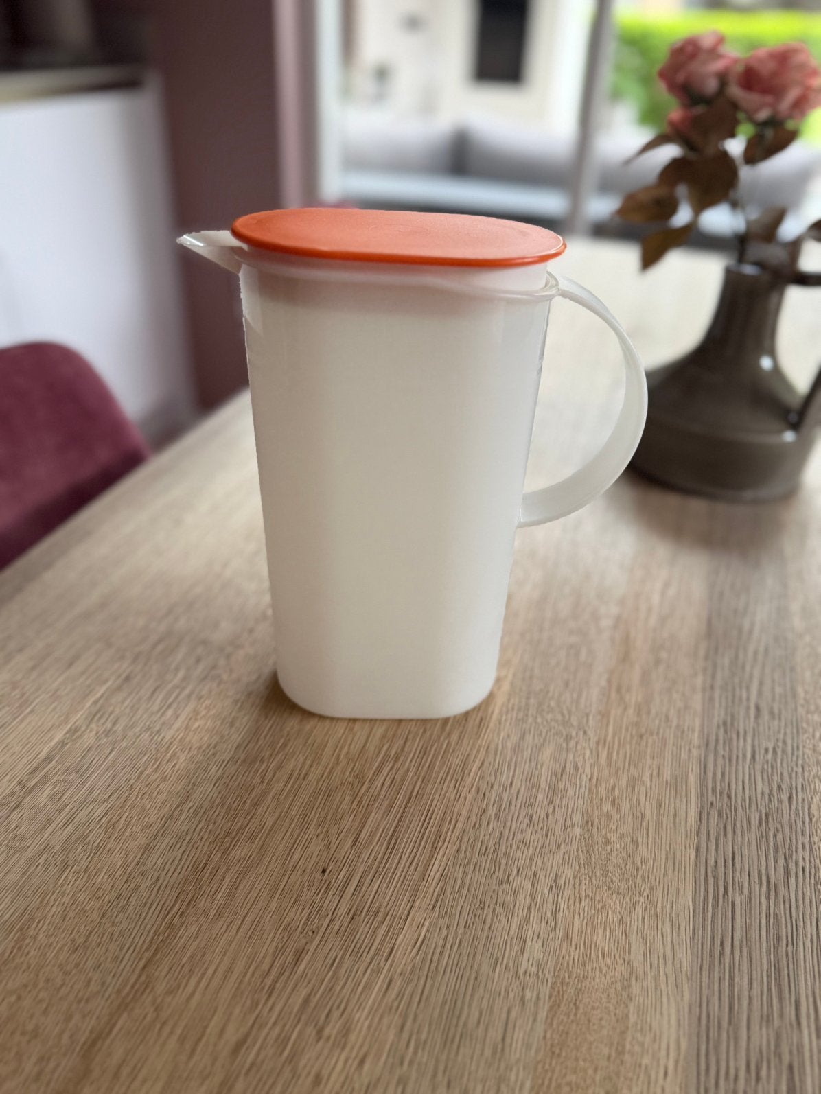 Tupperware waterkan, Wit, Beker of Kan, Met handvat, Ophalen of Verzenden