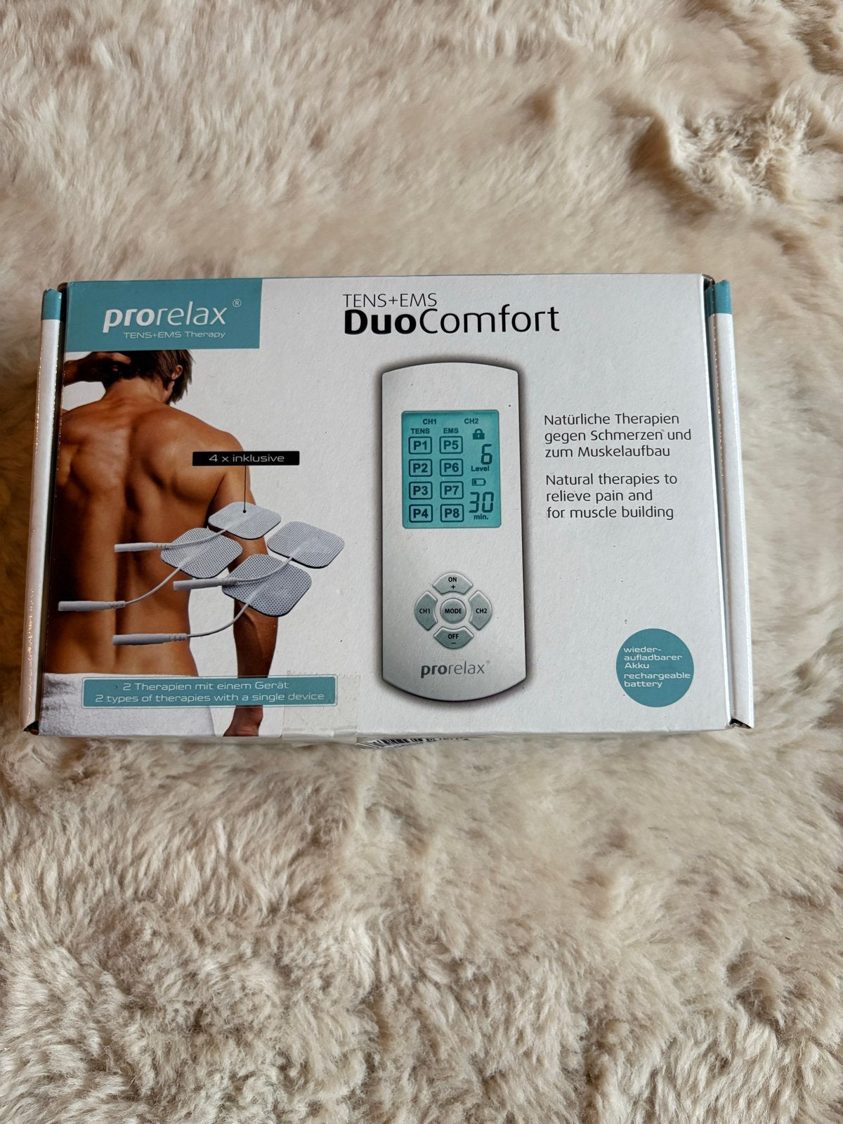 Prorelax TENS+EMS DuoComfort - Nieuw in doos, Sport en Fitness, Gezondheidsproducten en Wellness, Ophalen of Verzenden, Nieuw