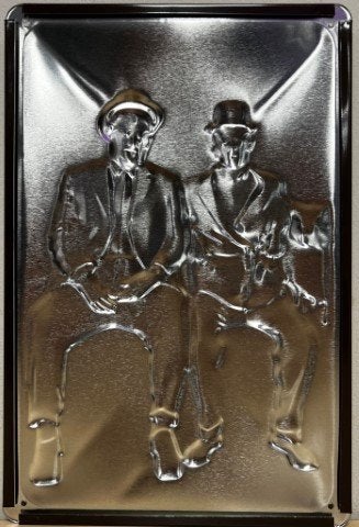 Laurel and Hardy relief reclamebord van metaal wandbord deco, Info@deconoord.nl, Deco Noord, Nieuw, Ophalen of Verzenden