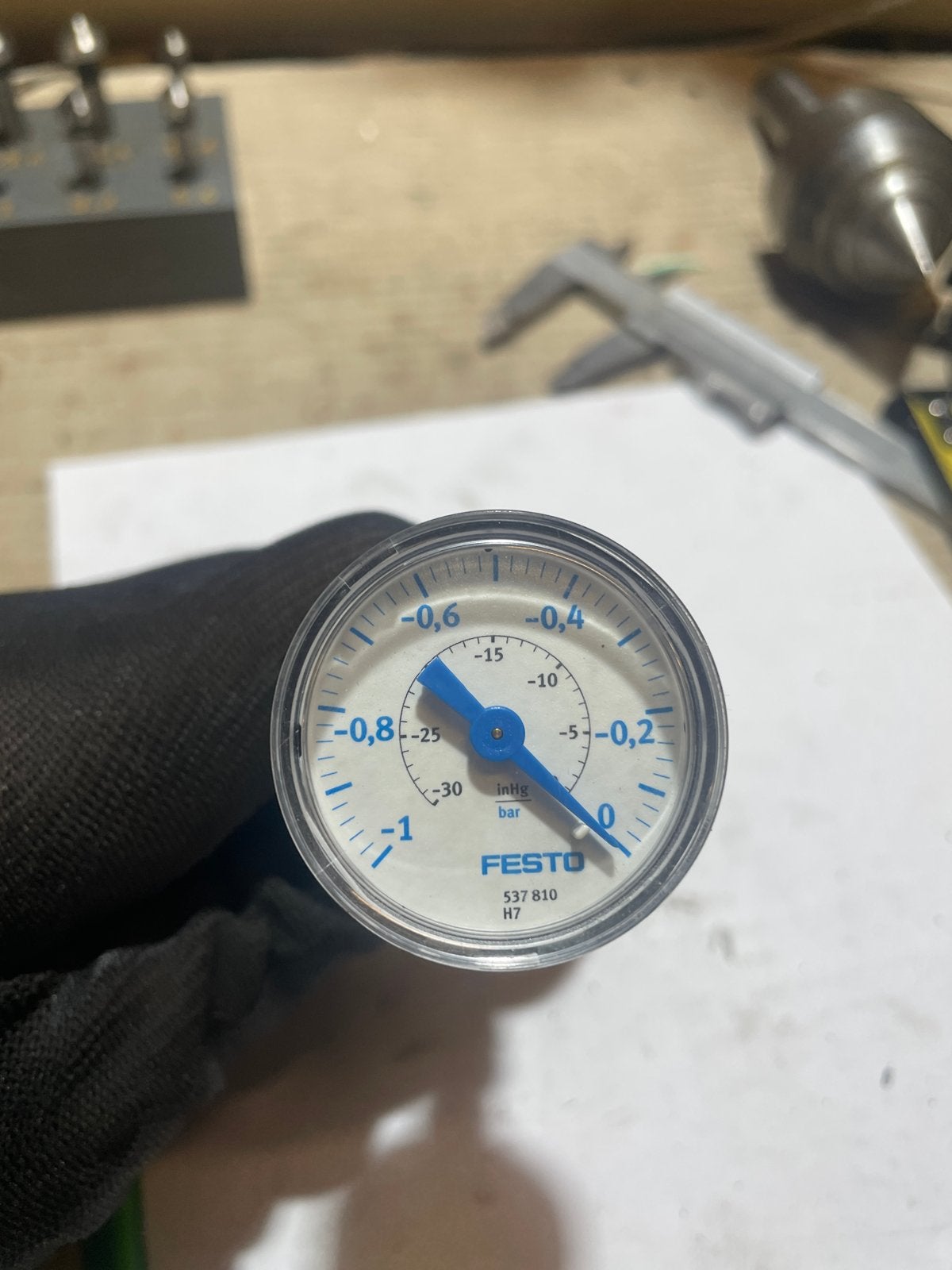 Festo vacuümmeter -0,2 tot -1 bar, Doe-het-zelf en Verbouw, Ophalen, Gebruikt