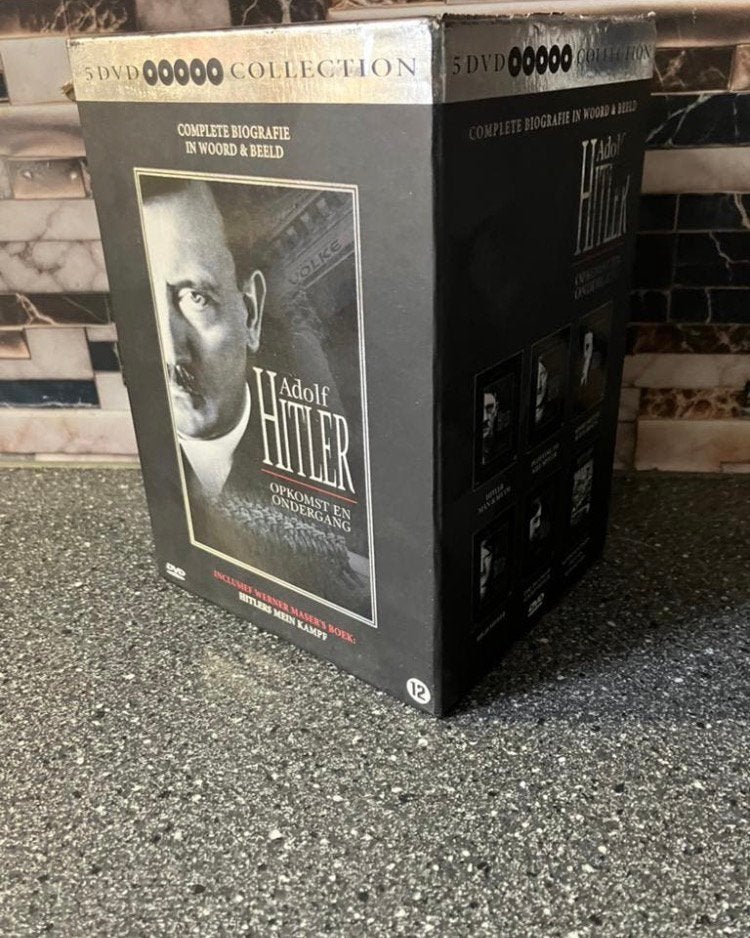 Adolf Hitler - Opkomst En Ondergang 5-Dvd Box + Boek, Vanaf 12 jaar, Ophalen of Verzenden, Zo goed als nieuw, Oorlog of Misdaad