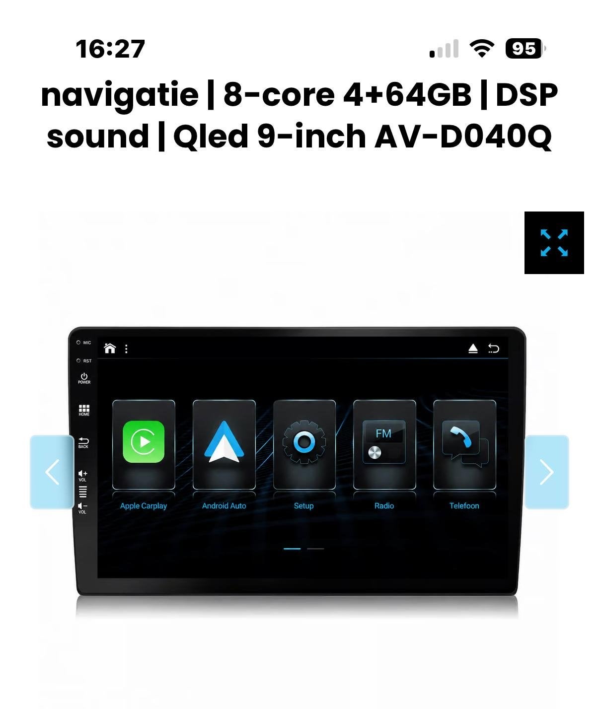 Kia Sportage 2010-2016 Apple Carplay Android Auto Navigatie, Auto diversen, Autonavigatie, Ophalen of Verzenden, Gebruikt