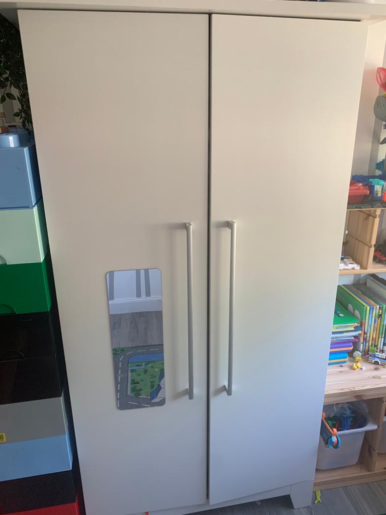 Witte kledingkast met twee deuren, Ophalen, Overige materialen, Gebruikt, 50 tot 100 cm
