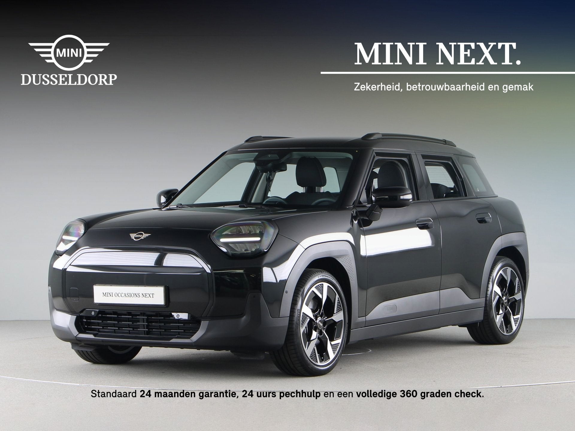MINI Aceman E Essential Pakket XS Accu conditie 98%, Auto's, Stof, Gebruikt, Met garantie (alle), Zwart