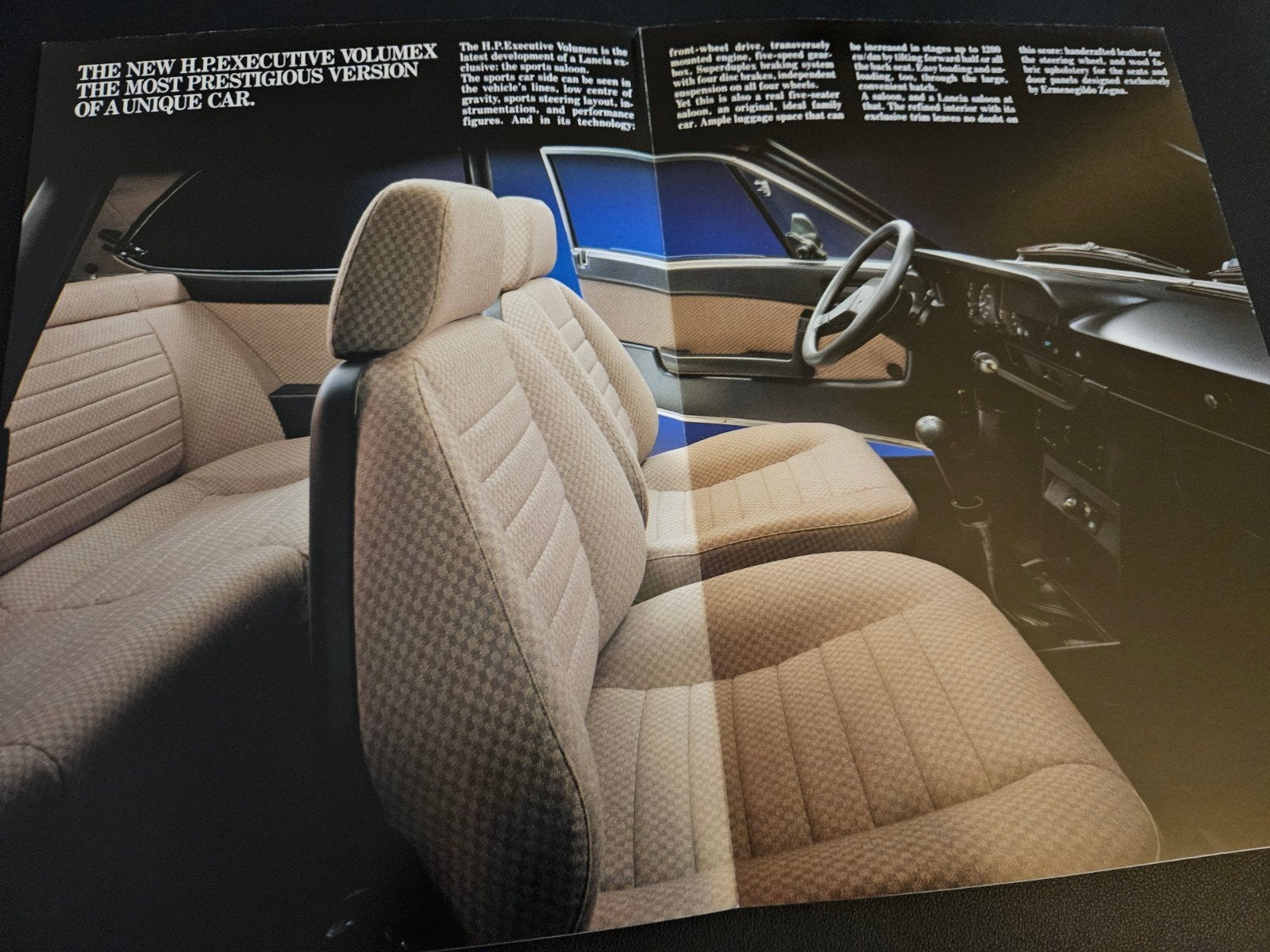 Brochure Lancia H.P.Executive 1600, 2000 I.E, Volumex 1984, Ophalen of Verzenden, Zo goed als nieuw, Overige merken