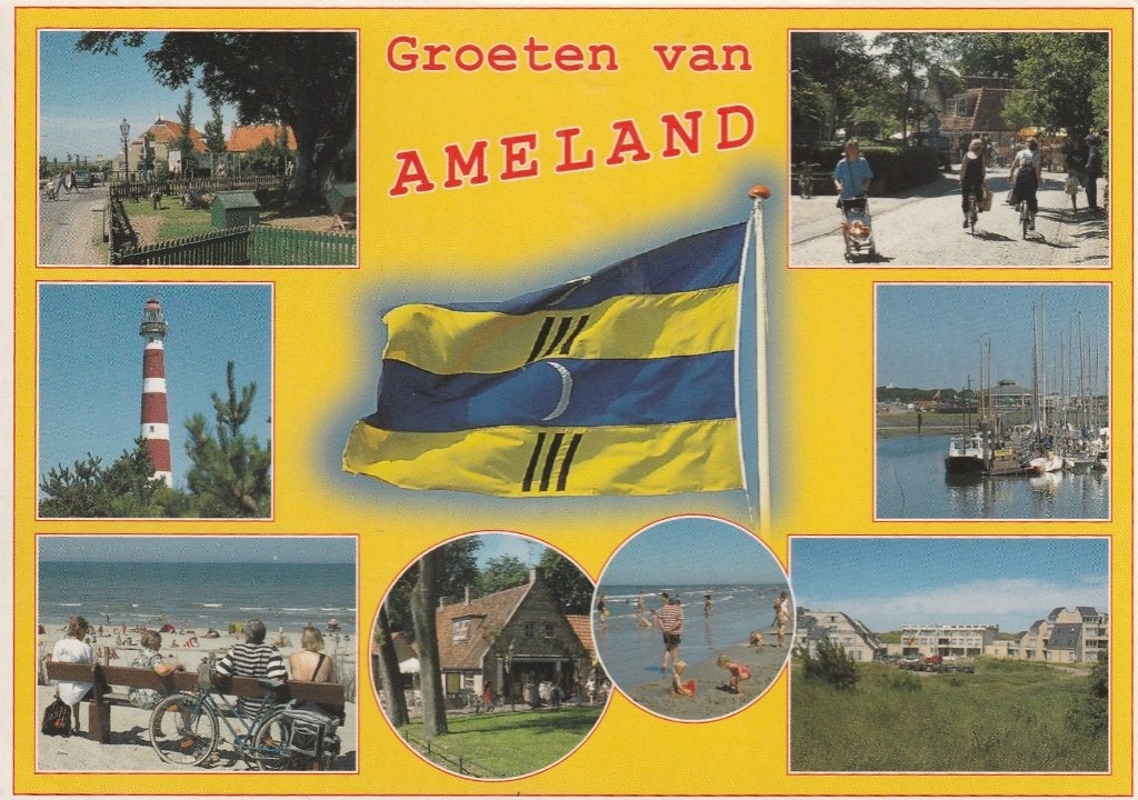AMELAND Vlag Haven Hotel Groeten, Verzenden, 1980 tot heden, Gelopen, Waddeneilanden