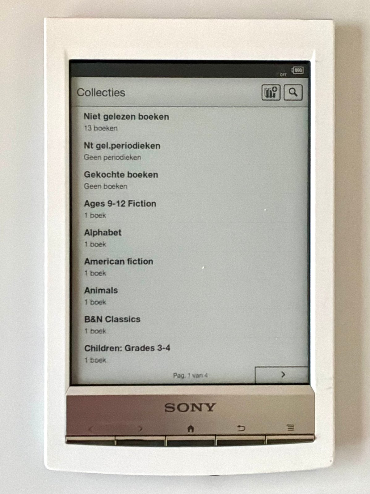 Sony Reader PRS-T1 e-reader met stylus en hoesje, Computers en Software, Gebruikt, Touchscreen, Ophalen of Verzenden, 4 GB of minder