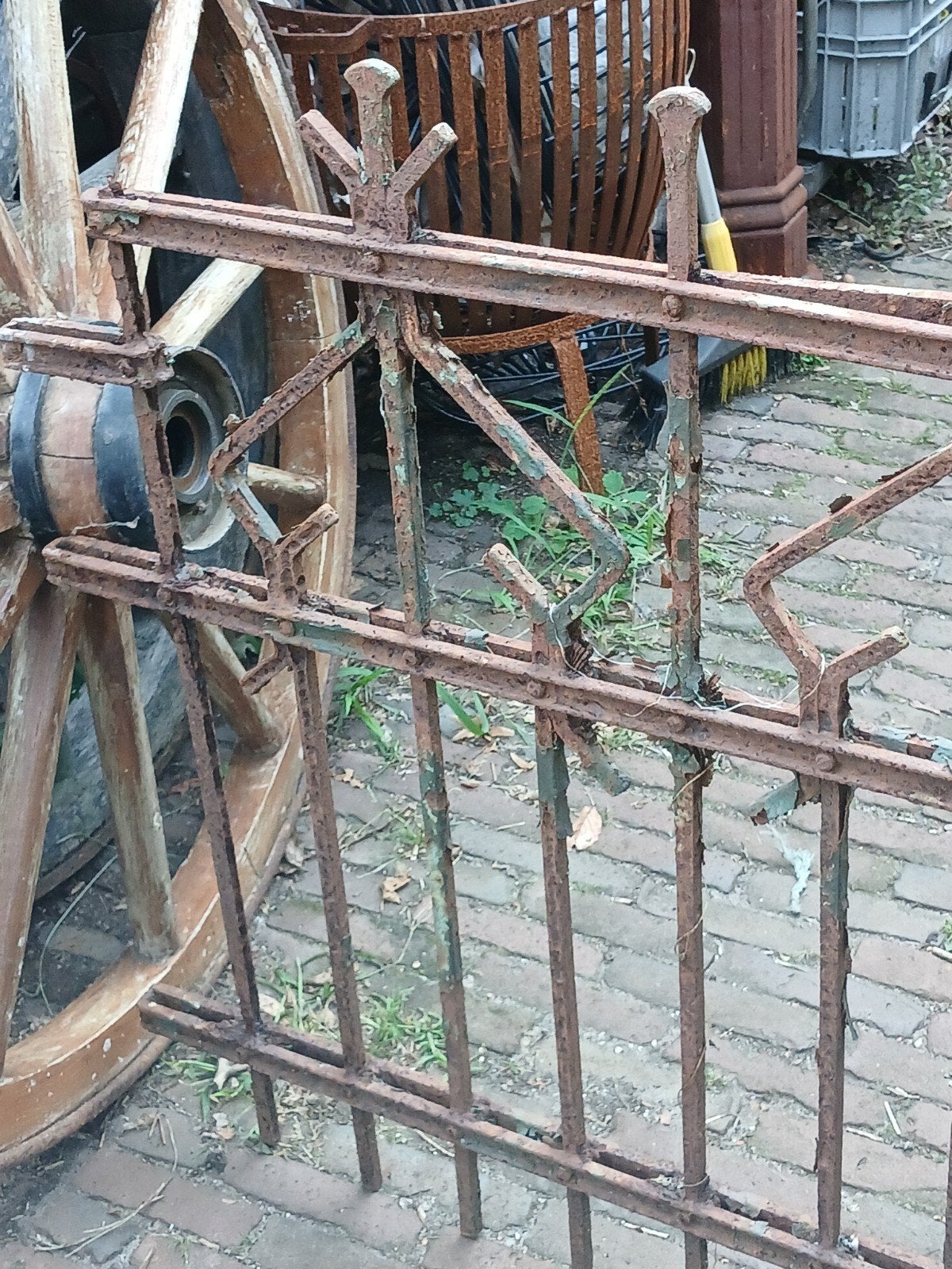 Antiek mooi verroest Art Deco hekken sierhek Als kunstobject, Ophalen