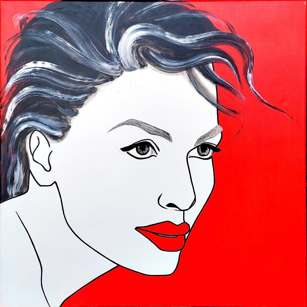 Minerva - Bianca Vellekoop, Ophalen, Handgeschilderd, Acrylverf, Portret