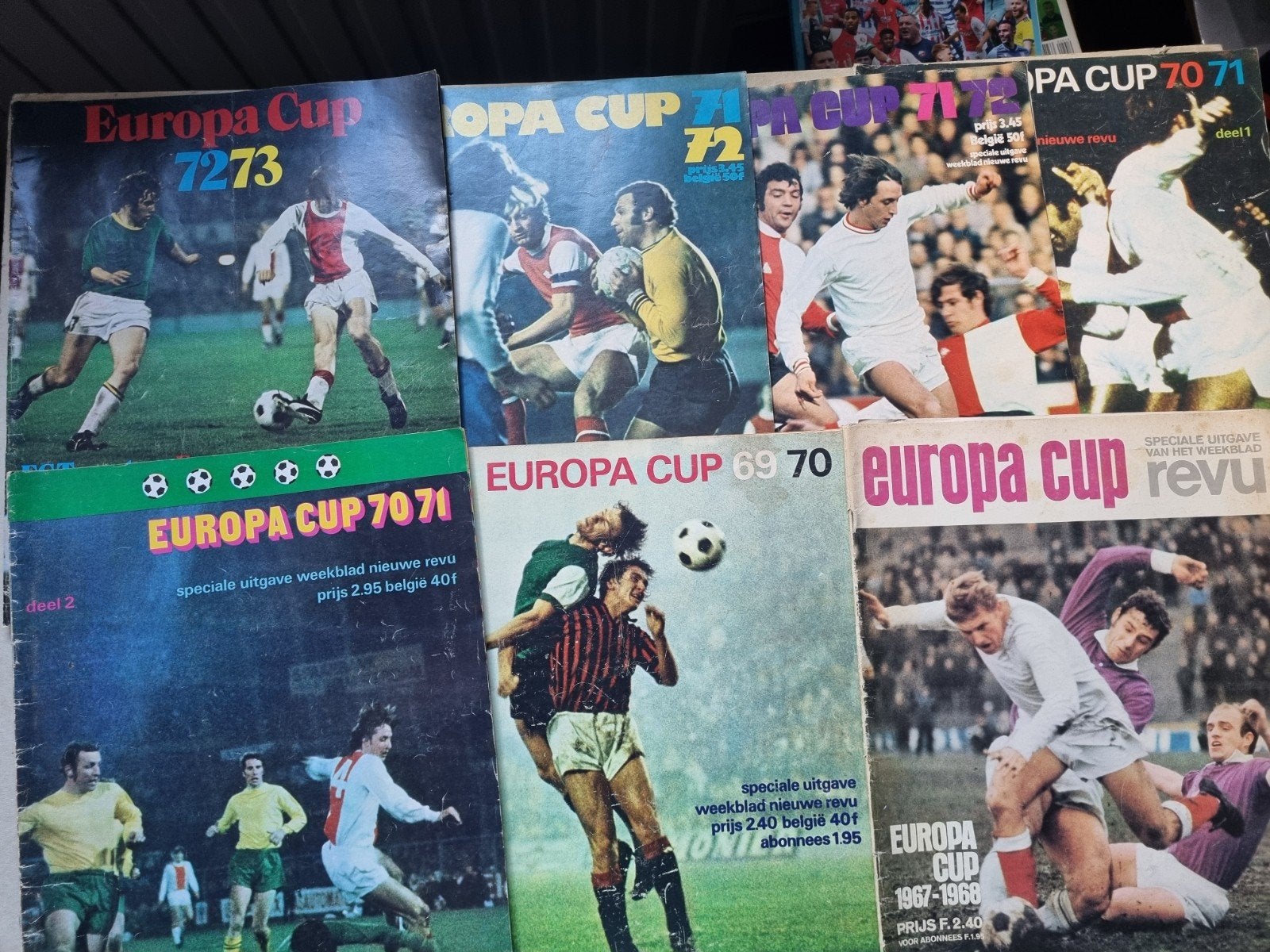 Europacup Nieuwe Revu Cruyff Ajax jaren 70 vintage, Verzamelen, Ophalen of Verzenden, Ajax