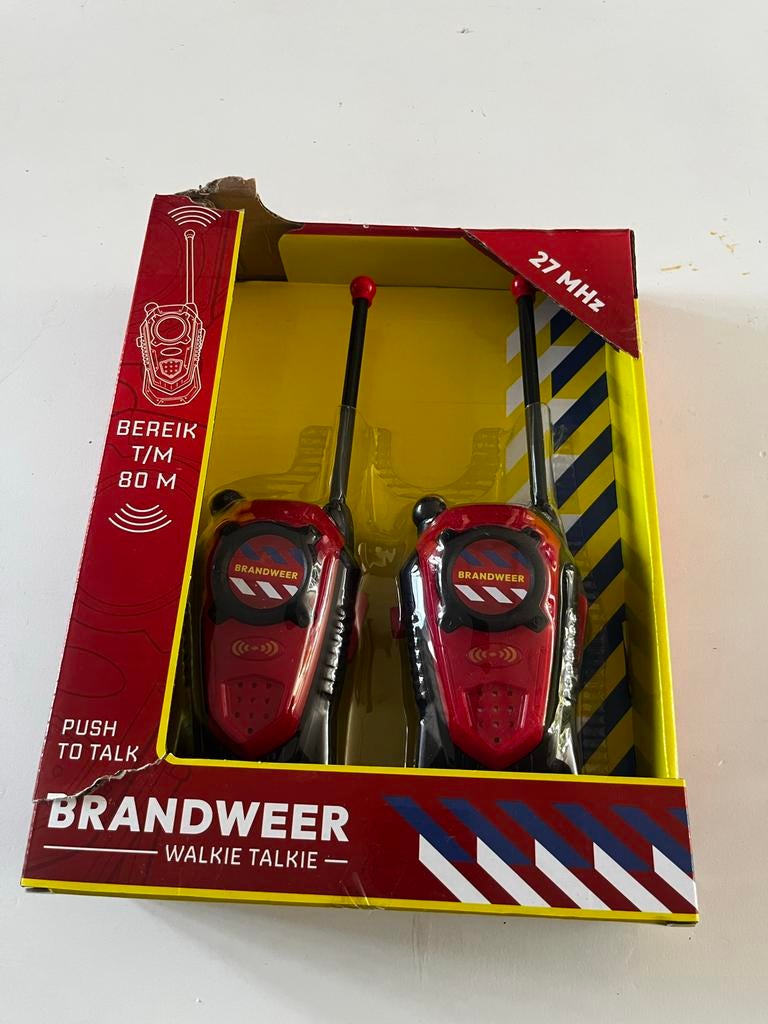 Brandweer Walkie Talkie Set - Bereik tot 80M, Telecommunicatie, Ophalen of Verzenden, Nieuw, Minder dan 2 km, Portofoon of Walkie-talkie