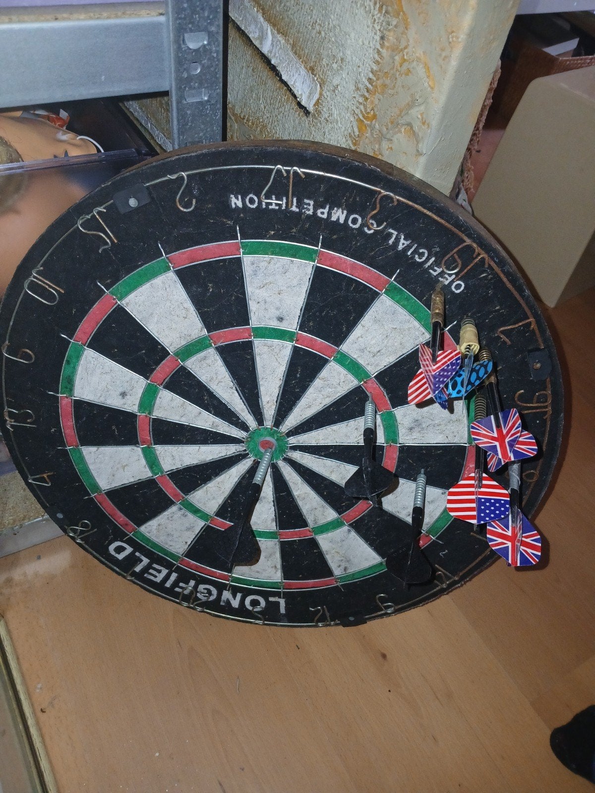 Longfield Dartbord met pijlen - Official Competition, Ophalen, Gebruikt, Dartbord met pijlen