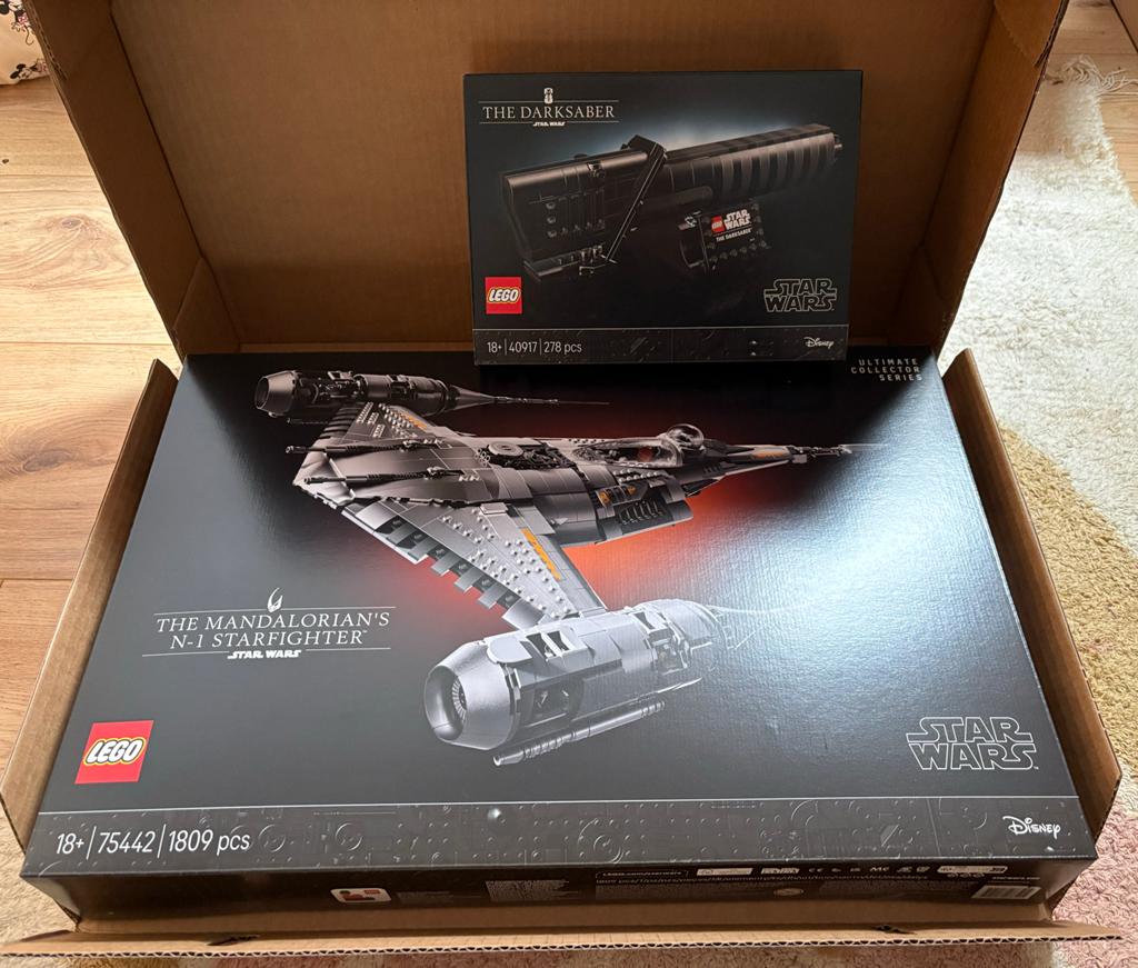 Lego 75442 Star Wars Mandalorian N-1 Starfighter & Darksaber, Star Wars, Lego, Ophalen of Verzenden, Zo goed als nieuw