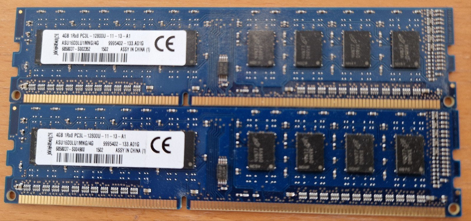 Kingston 8GB (2x4GB) 1600MHz DDR3 RAM Geheugen, Ophalen, Gebruikt, 8 GB, DDR3