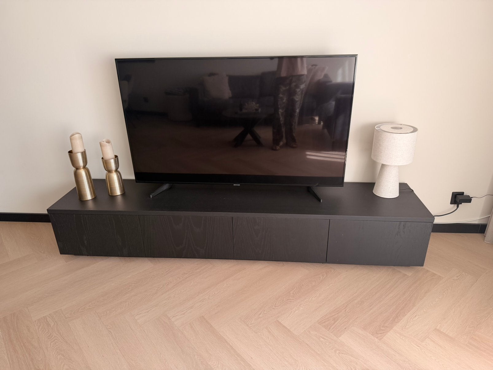 Tv meubel zen lifestyle ook zwevend op te hangen, Ophalen of Verzenden, Zo goed als nieuw, 200 cm of meer, Minder dan 100 cm
