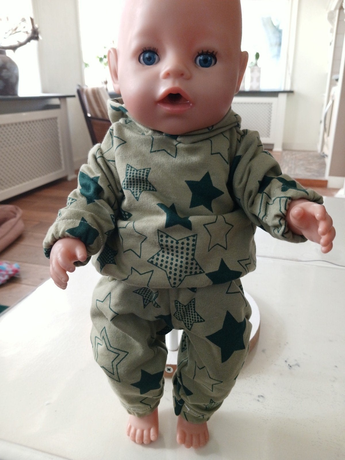 Jongens joggingpak ster baby born pop 43cm, Ophalen of Verzenden, Nieuw, Babypop