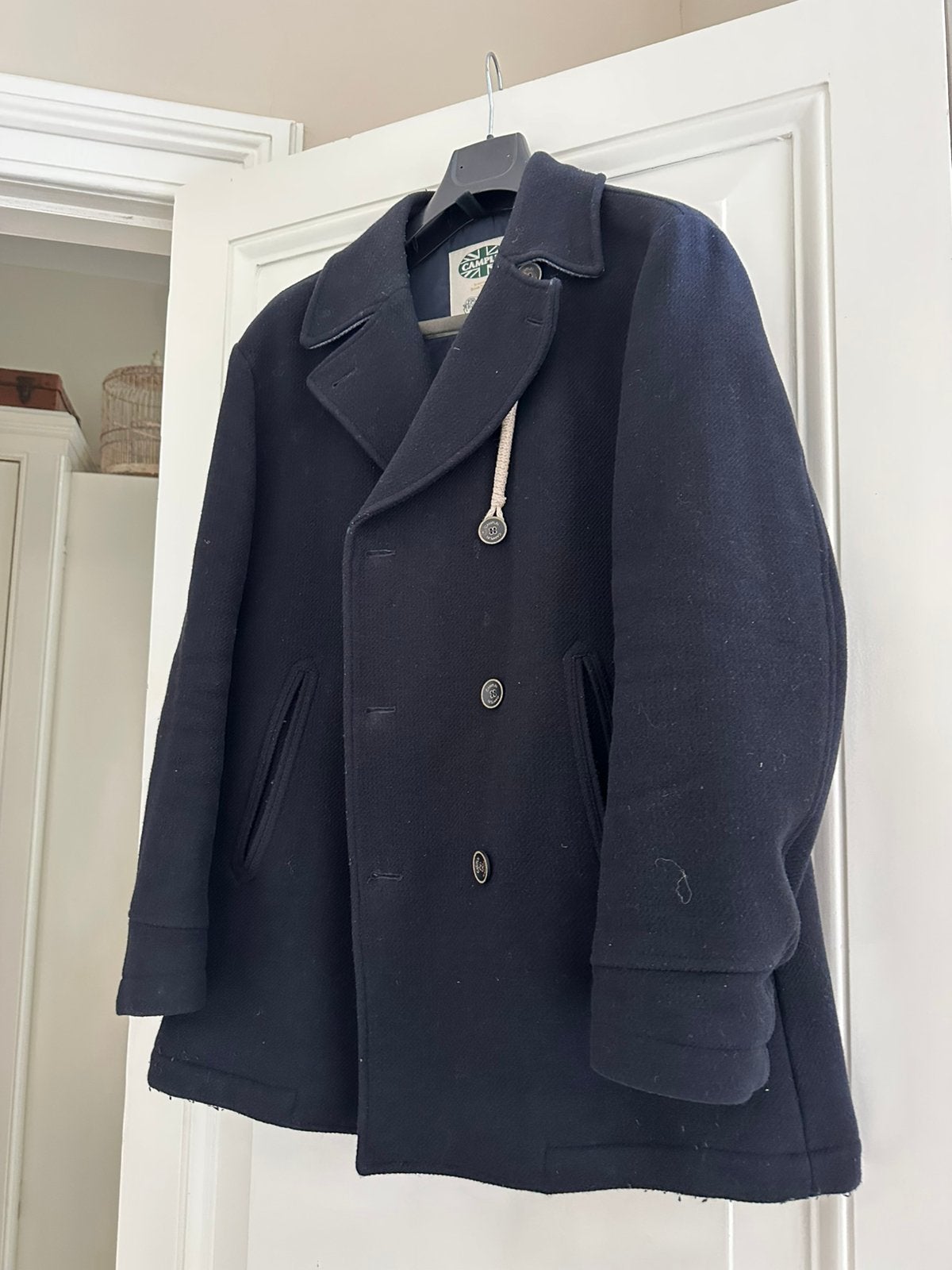 Camplin Peacoat Winterjas, Kleding | Heren, Ophalen of Verzenden, Zo goed als nieuw, Maat 56/58 (XL), Blauw