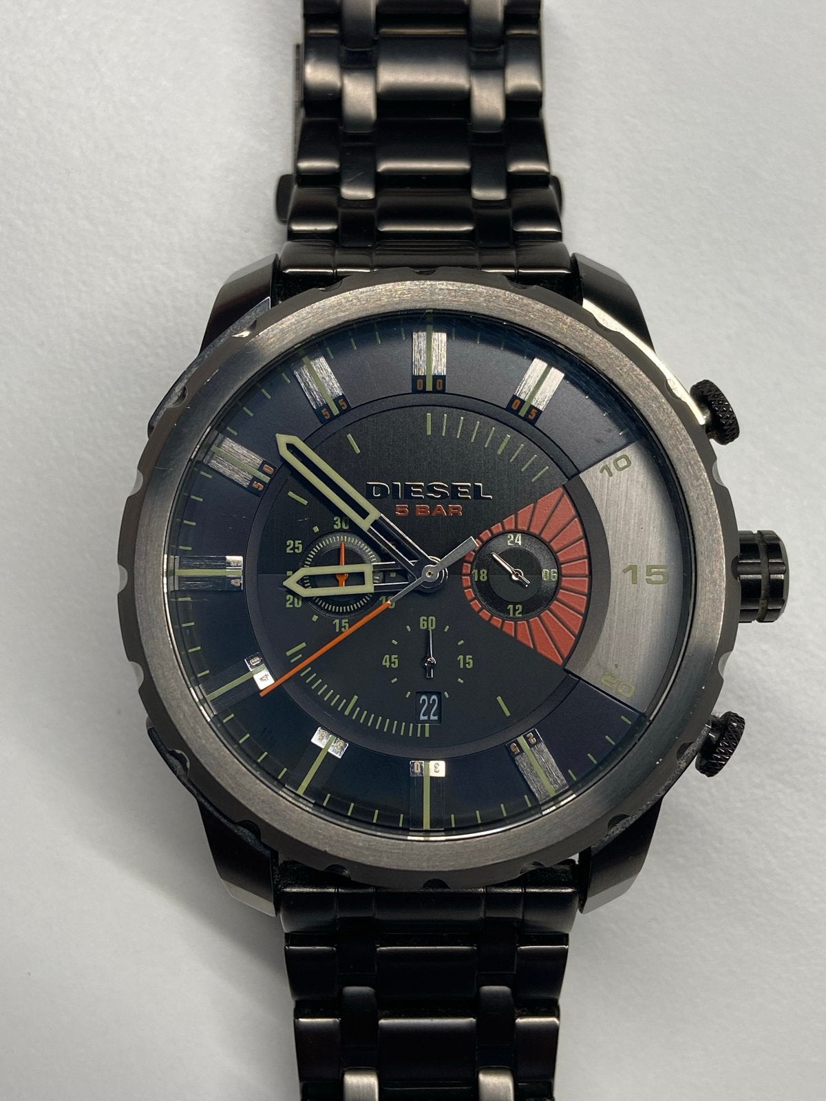 Diesel DZ4348 Stronghold Horloge - Zo goed als nieuw, Overige merken, Staal, Staal, Polshorloge