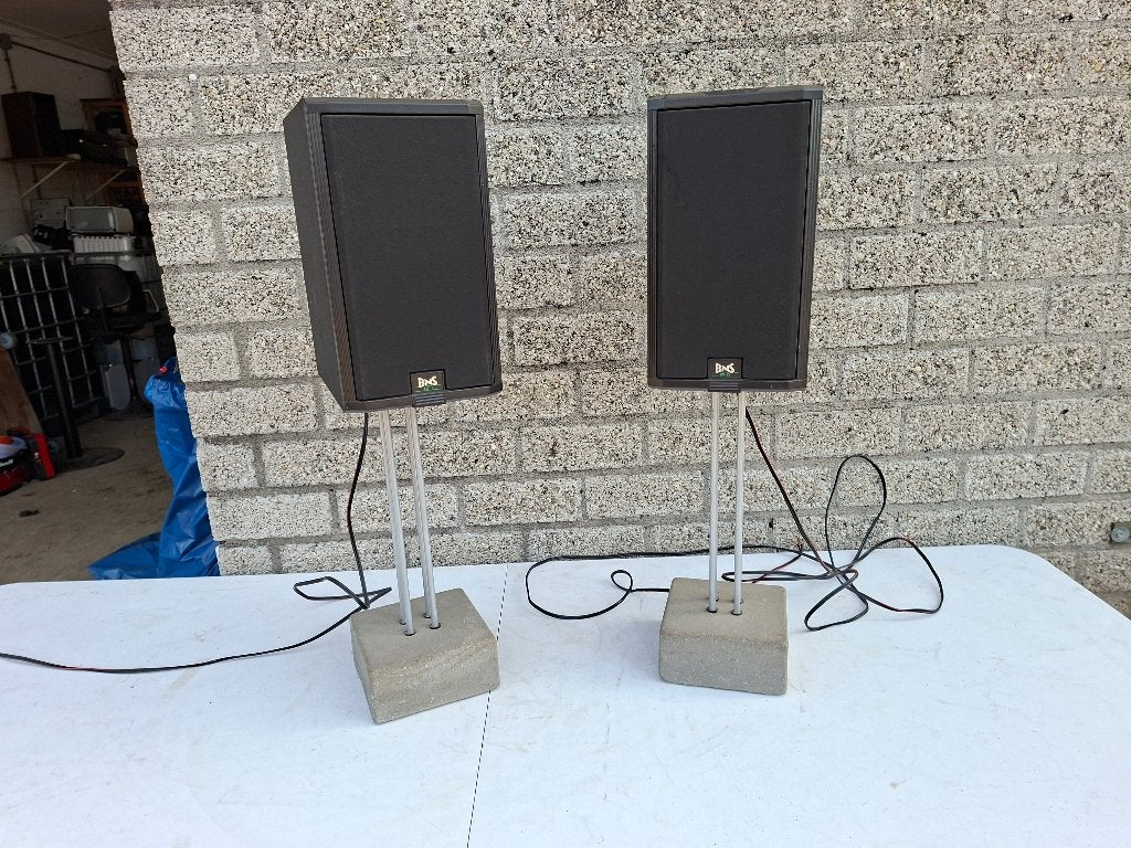 uitstekende design set bns boxen op betonnen voet, Ophalen, Gebruikt, 60 tot 120 watt, Overige merken