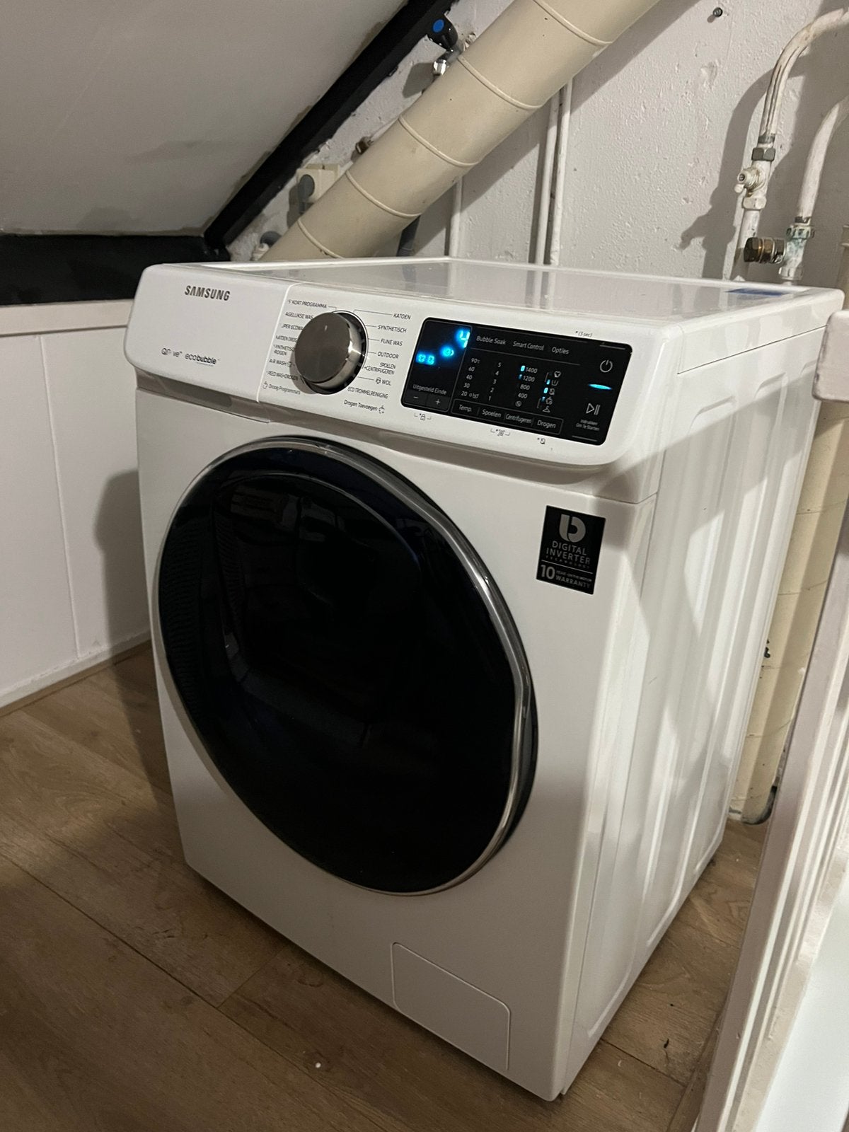 Samsung wasmachine droogcombinatie, Witgoed en Apparatuur, Wasmachines, Ophalen, 1200 tot 1600 toeren, 8 tot 10 kg, Zo goed als nieuw