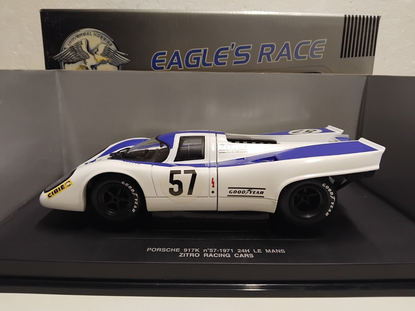 Porssche 917 K #57 wit 1971 Le Mans Eagle metal 1:18 KRD, Hobby en Vrije tijd, Modelauto's | 1:18, Ophalen of Verzenden, Zo goed als nieuw