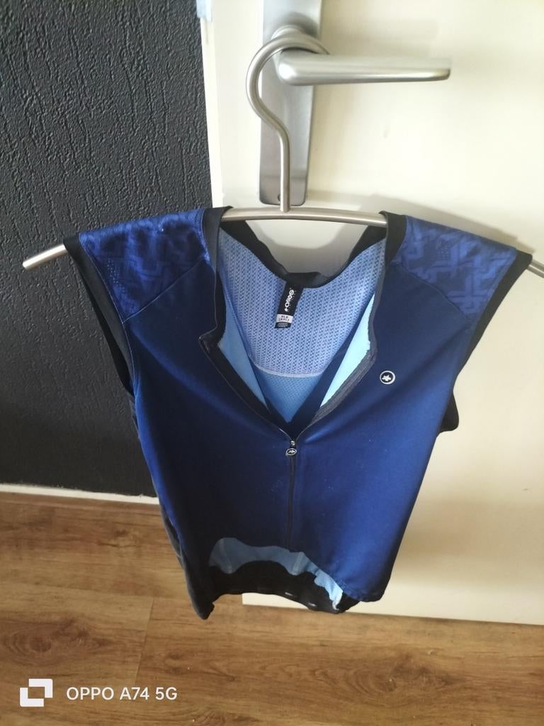 Assos mouwloos wielershirt XXL donkerblauw, Ophalen of Verzenden