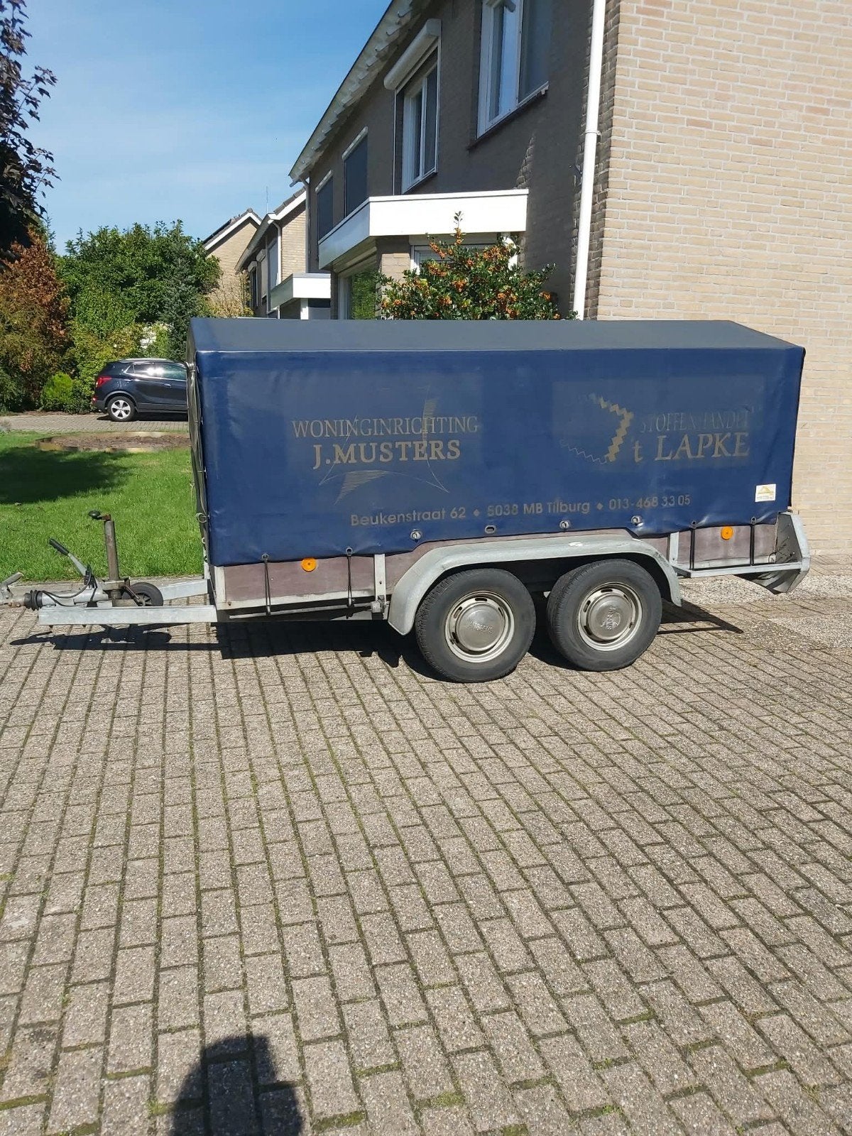 Aanhangwagen tandemasser Anssems, Ophalen, Gebruikt