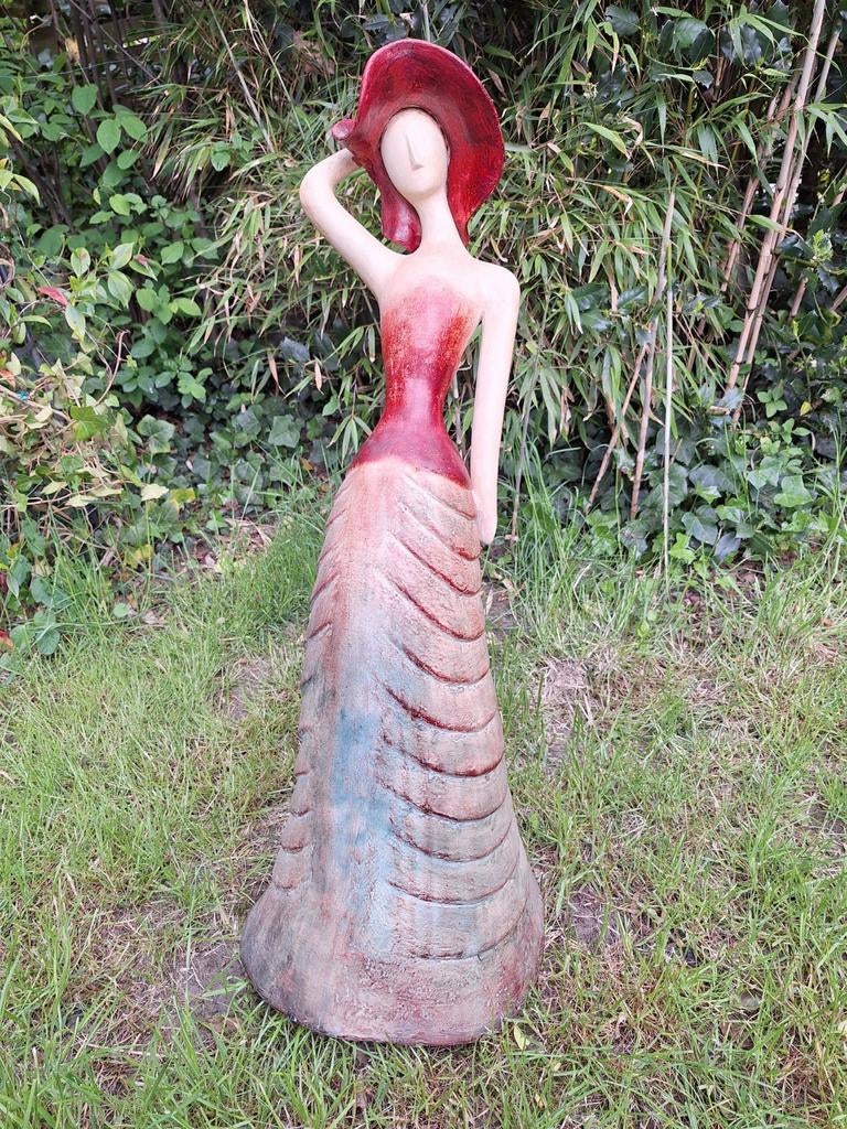 Loretta beeld, Mexicaanse dame. 80 cm, model Alyssa, Antiek en Kunst, Handgemaakt, Steen of Keramiek, Beeld, Modern
