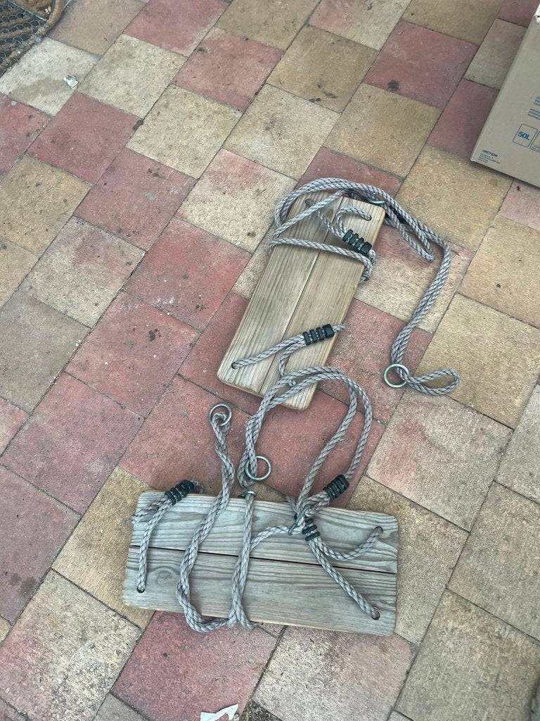 Schommel set: 2x houten schommel, rekstok en ringen, Kinderen en Baby's, Ophalen of Verzenden, Gebruikt, Schommel